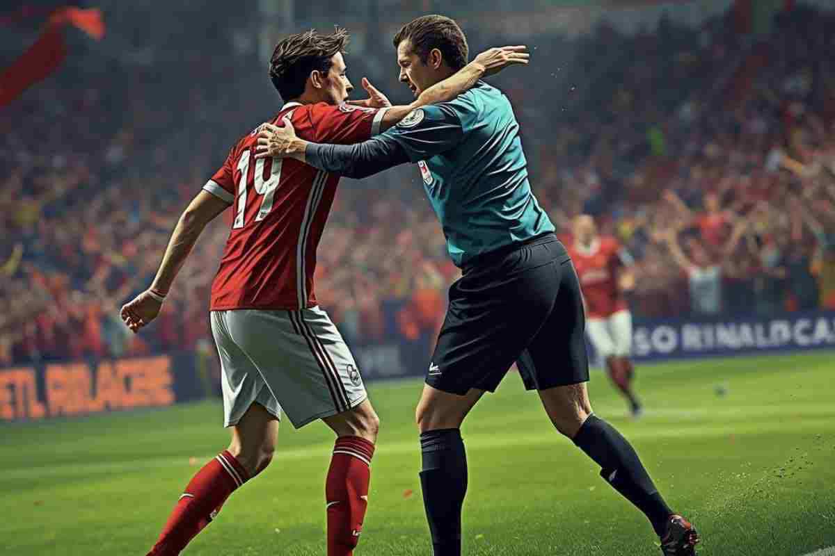 Arbitro preso schiaffi